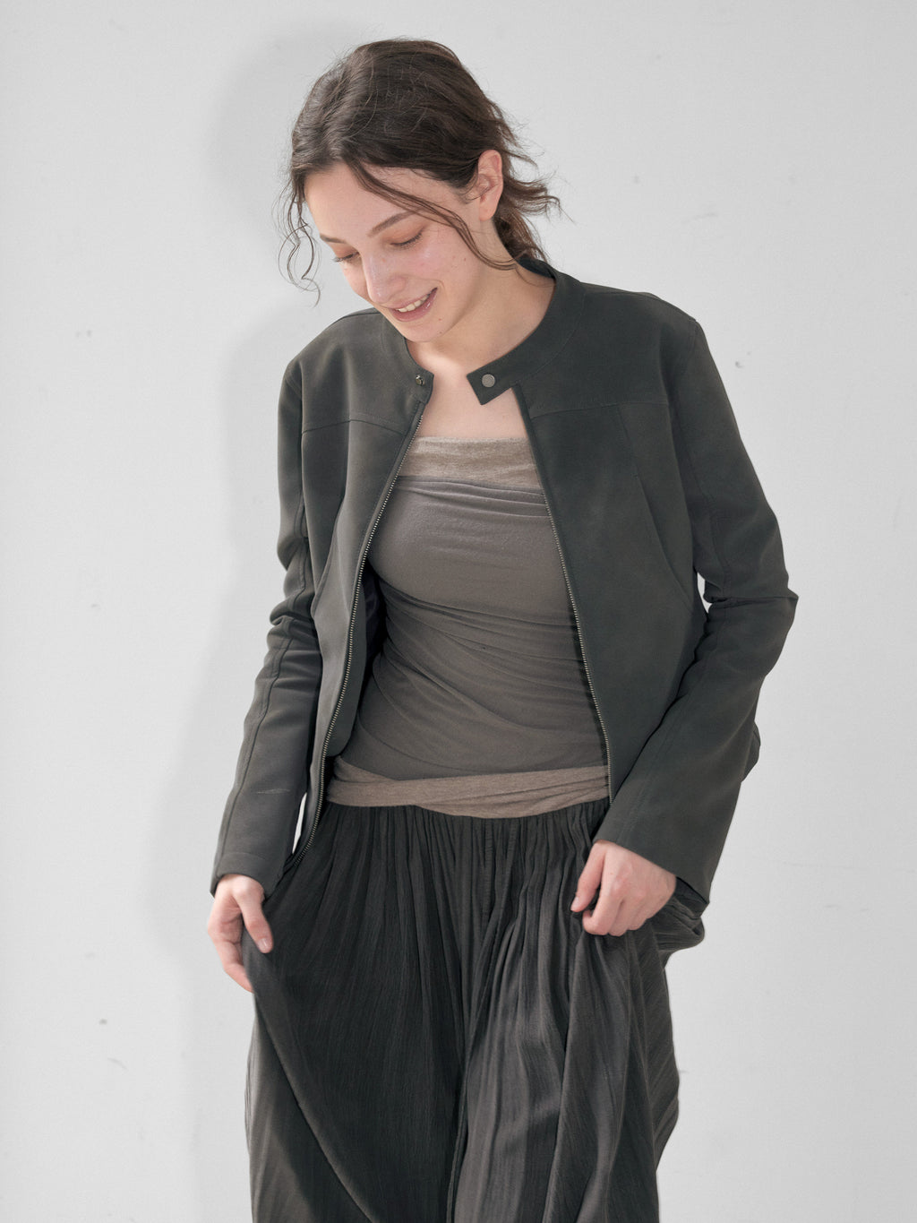 Matte Low-Saturation Patchwork Dress
