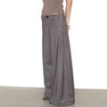 A-line loose pleated trousers