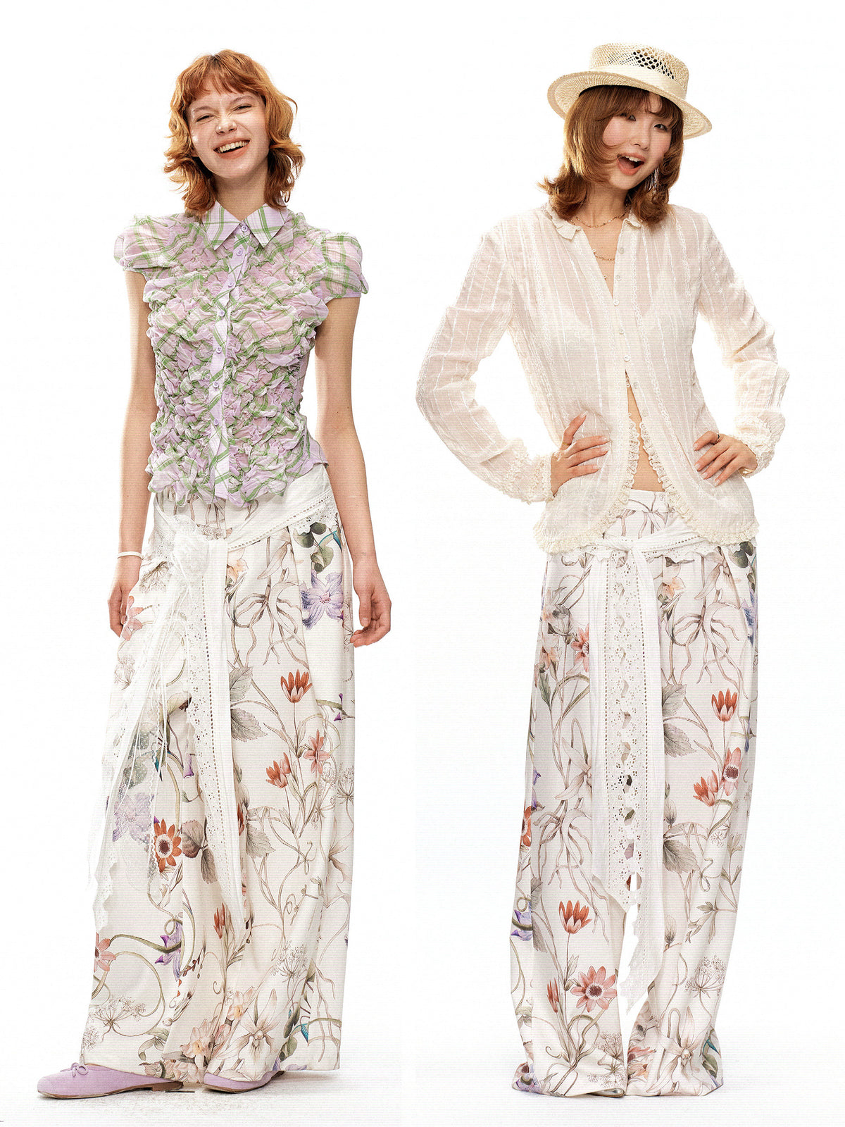 Floral trousers