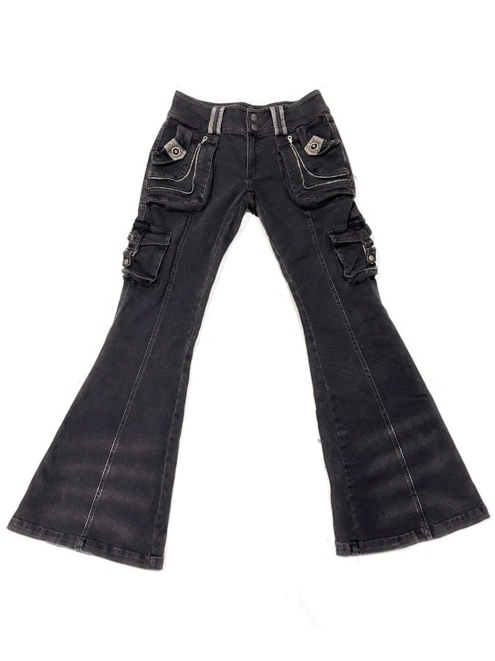 Cargo Pocket Flare Jeans
