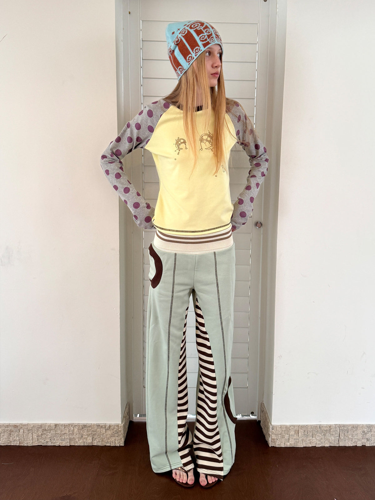 Striped casual pants