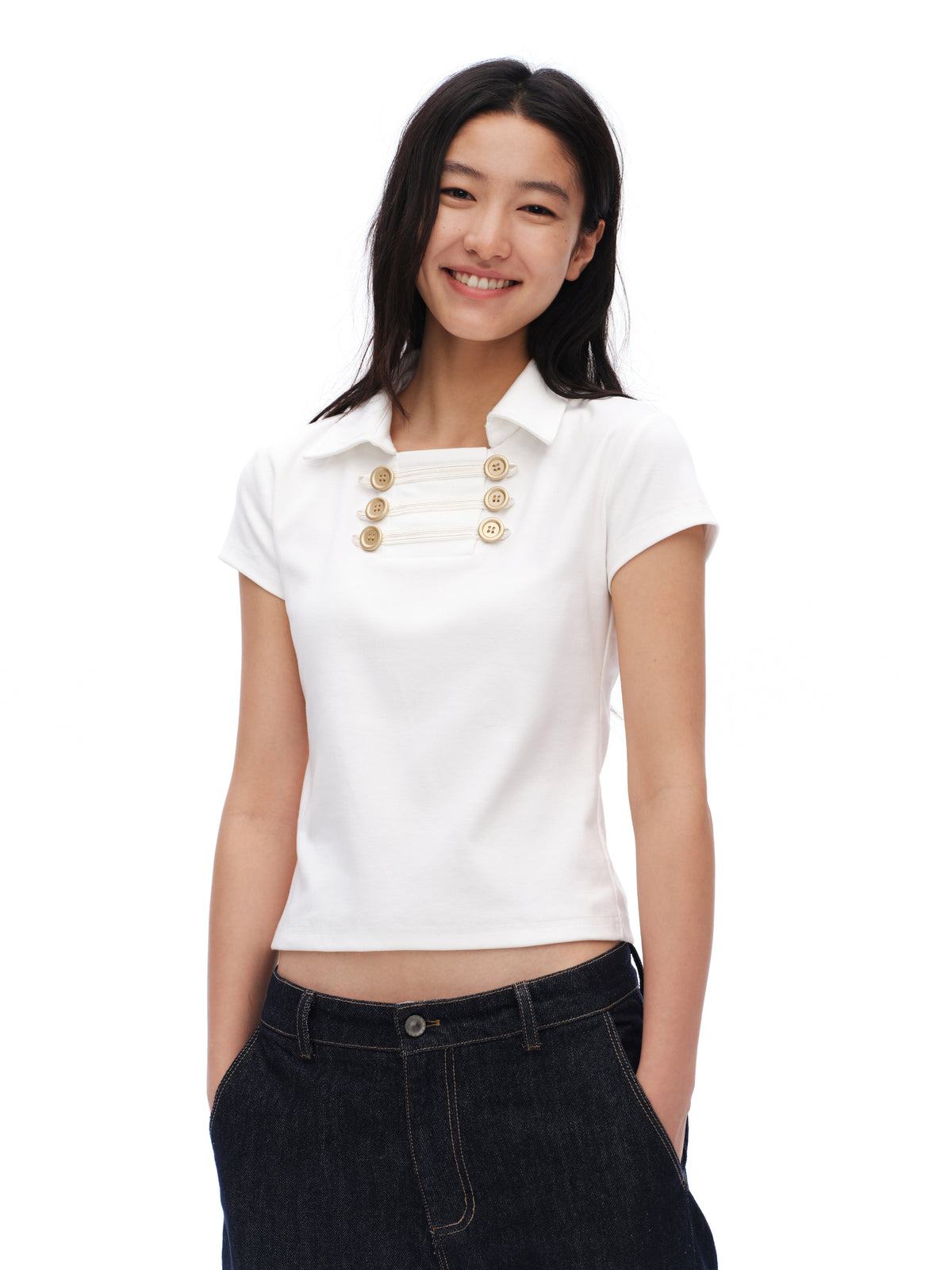 Gold Double-breasted Napoleon Polo