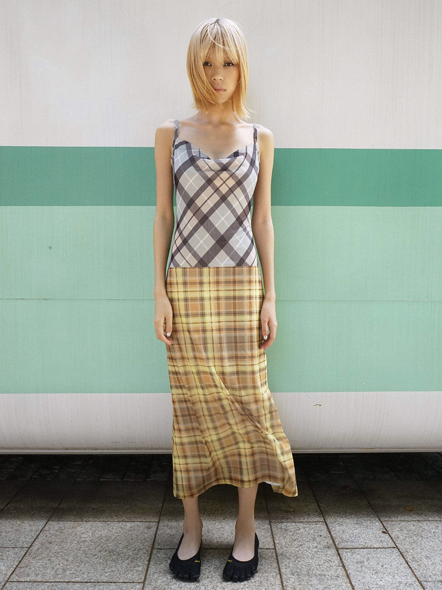 Plaid Strap Dress