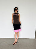 Cut-off knit tank top