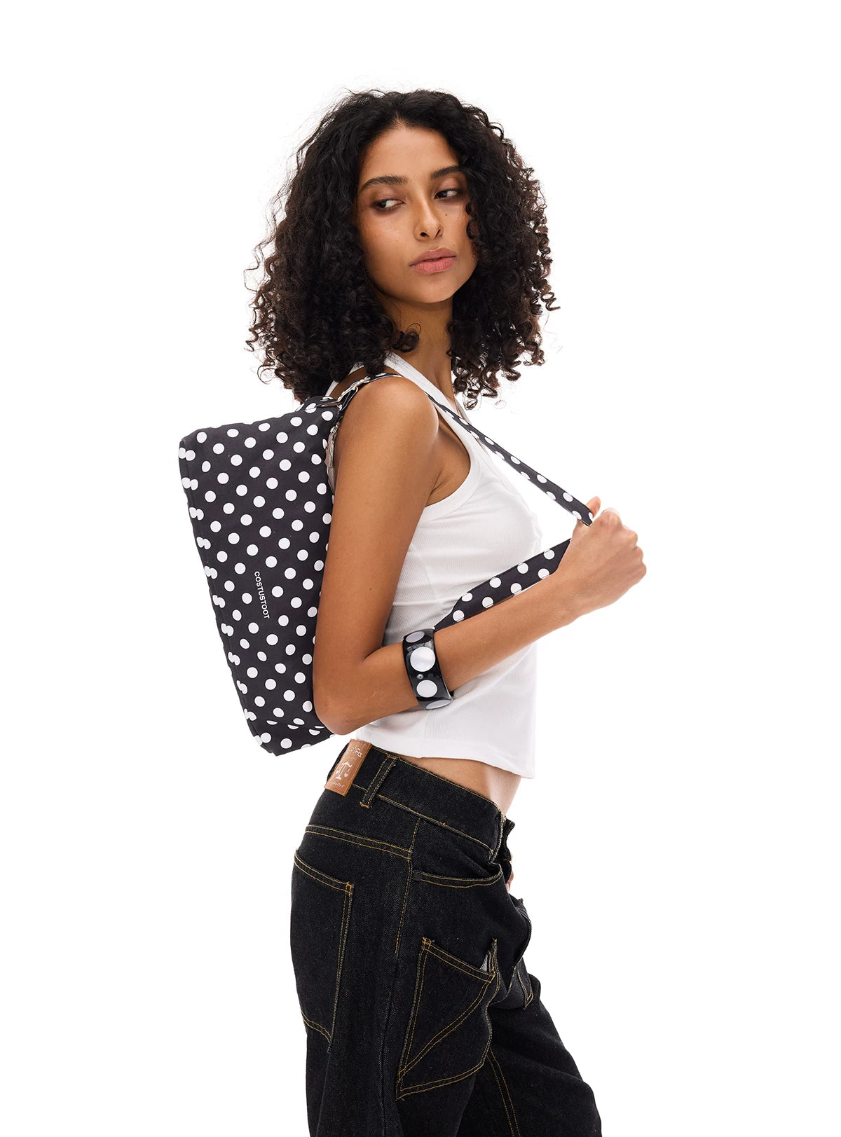 polka dot small handbag
