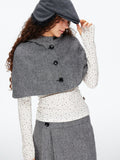 woolen peaked beret hat