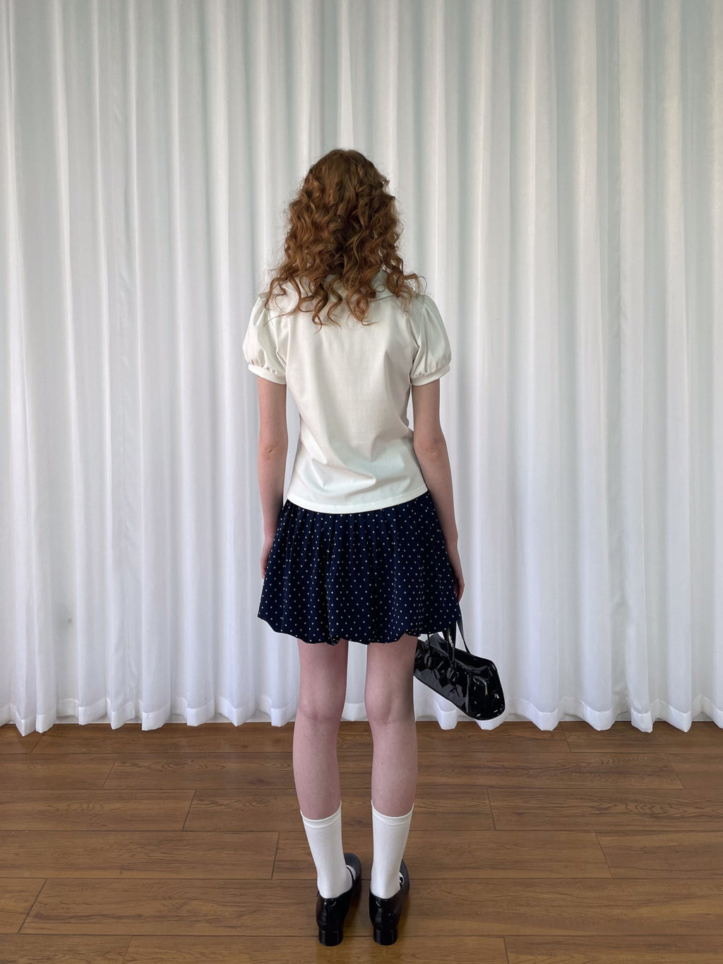 Bow tie knitted shirt