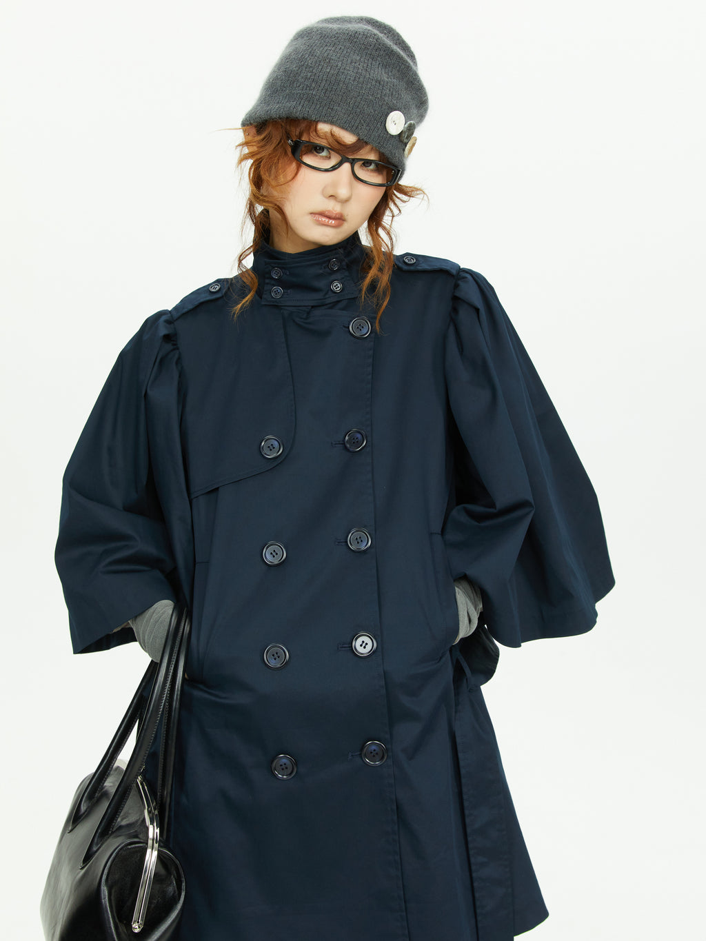 Cape sleeve trench coat