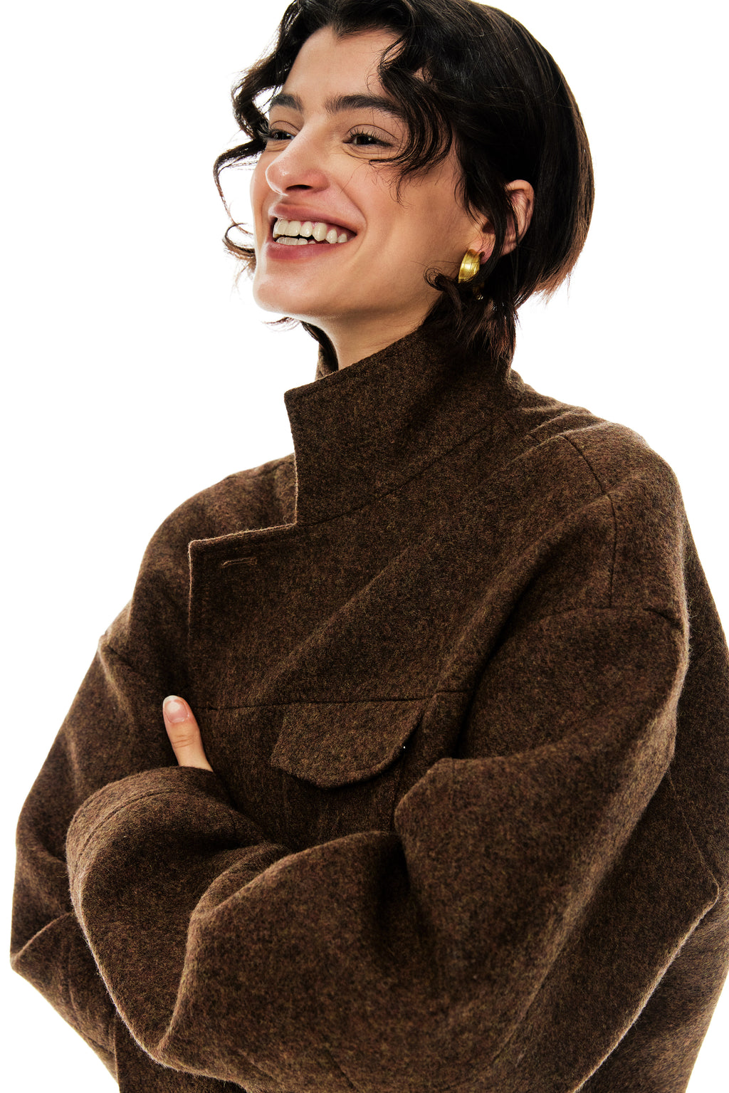 Wool loose design Jacket