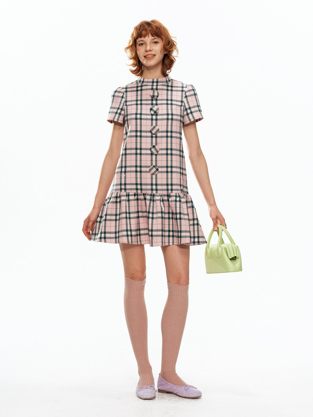 Pink Check Dress