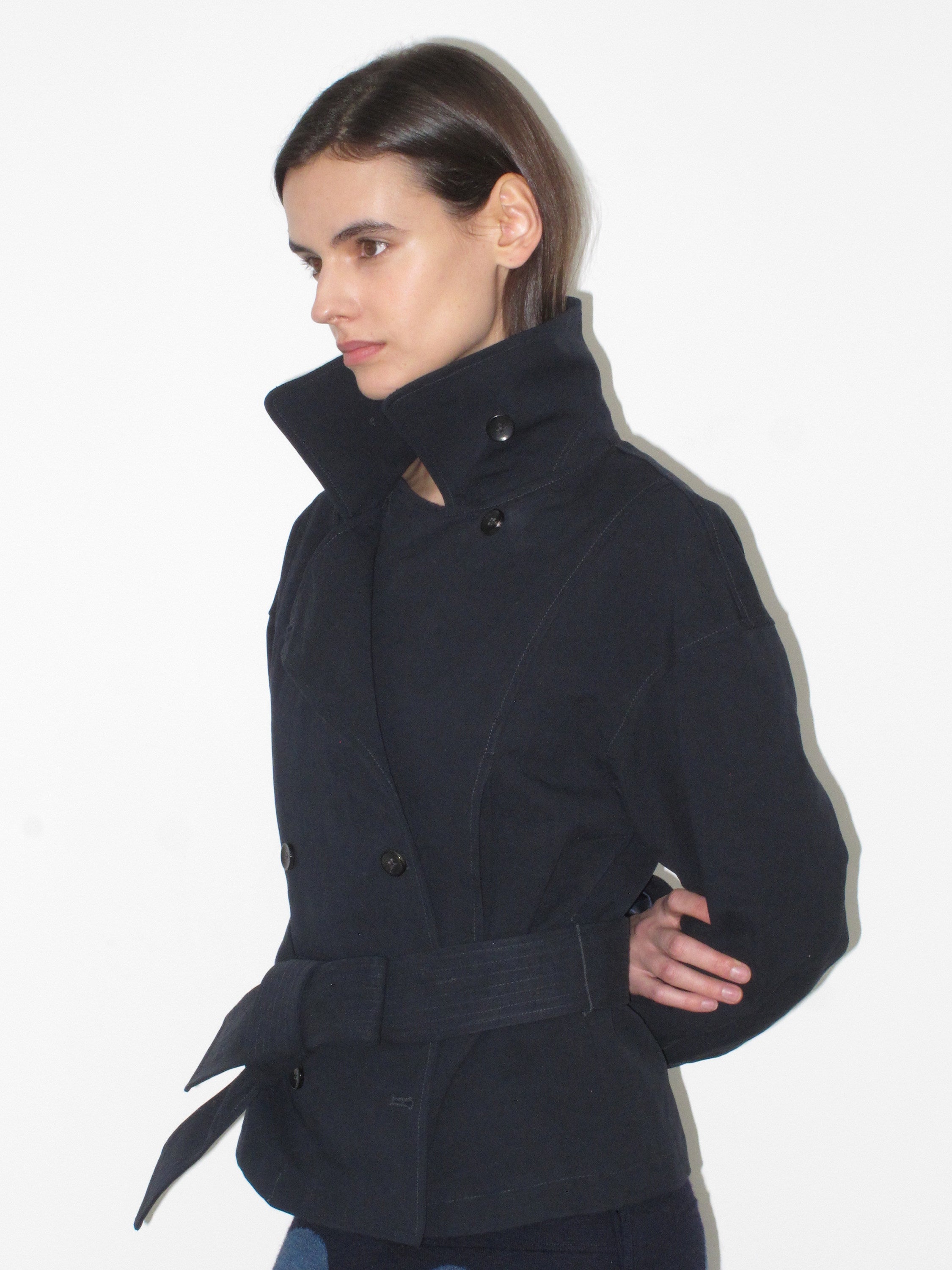 Double-Breasted Trench Coat Jacket