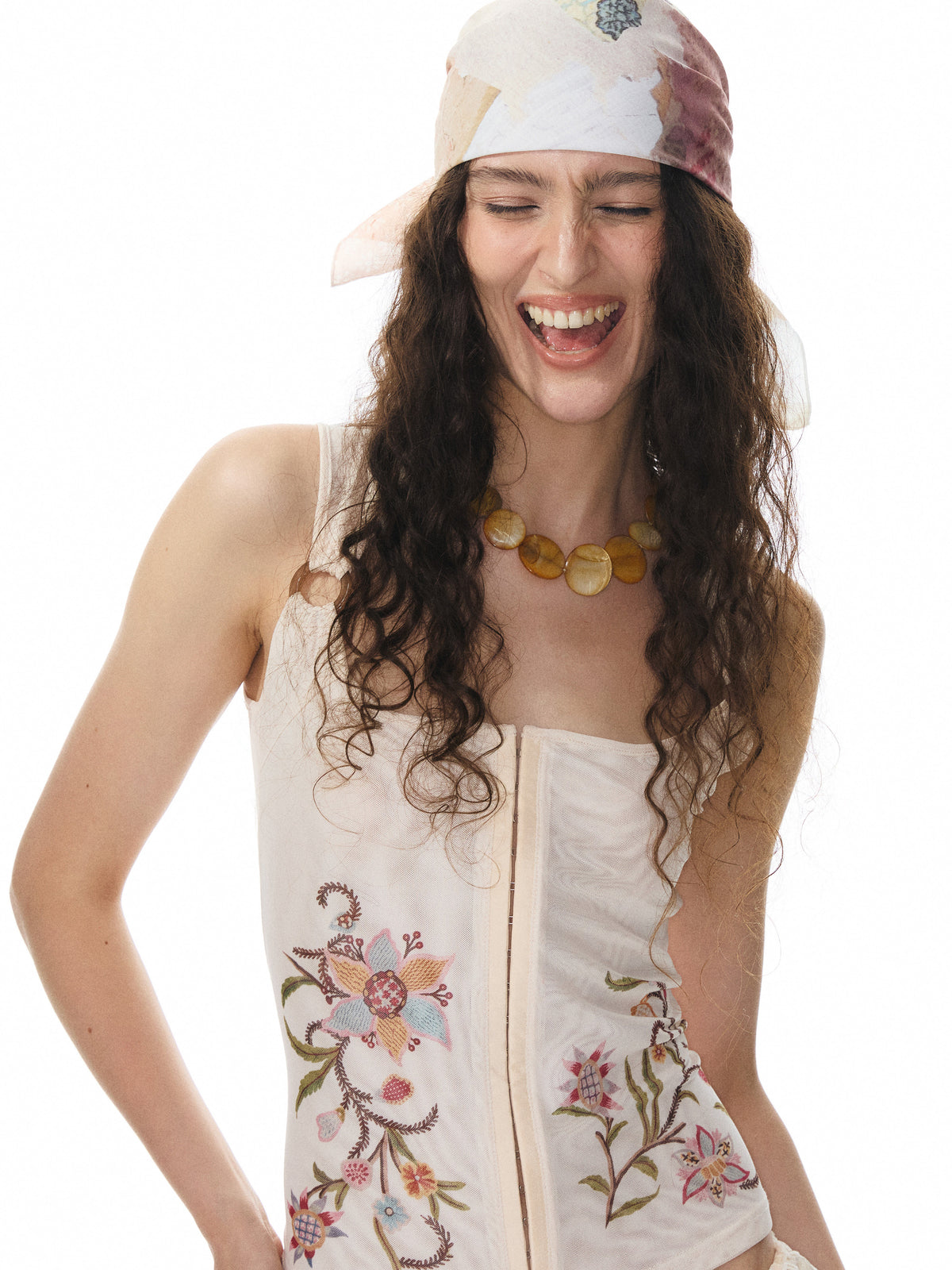Flower mesh vest
