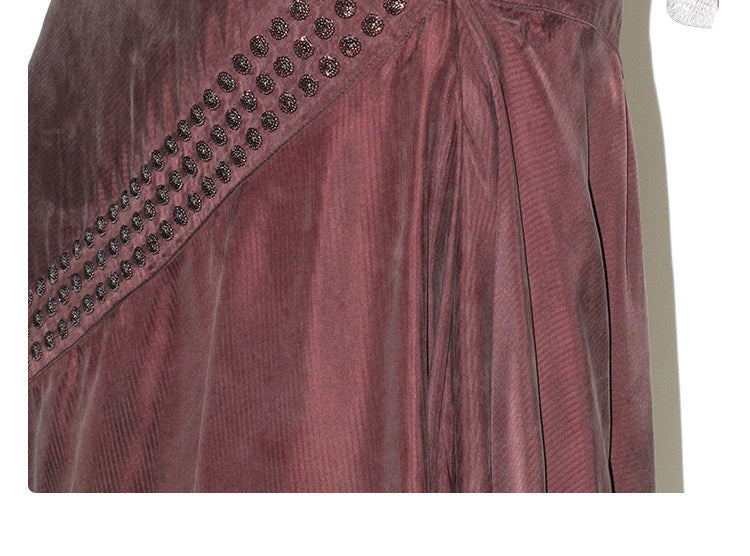 Irregular side slanted skirt