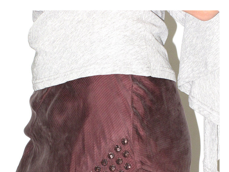 Irregular side slanted skirt