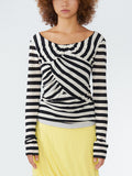 Striped long-sleeve top