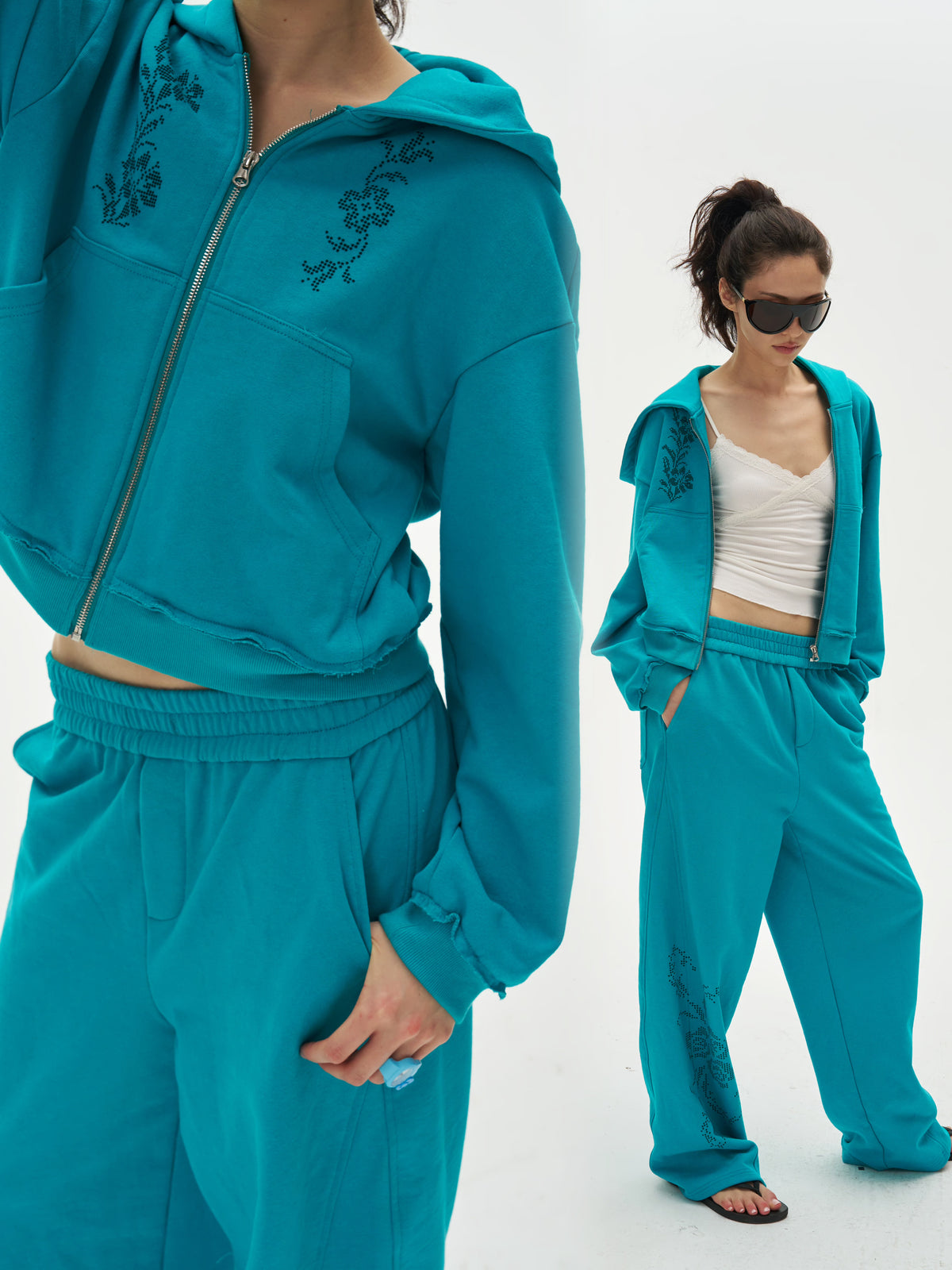 Floral Print Sweatshirt / Pants