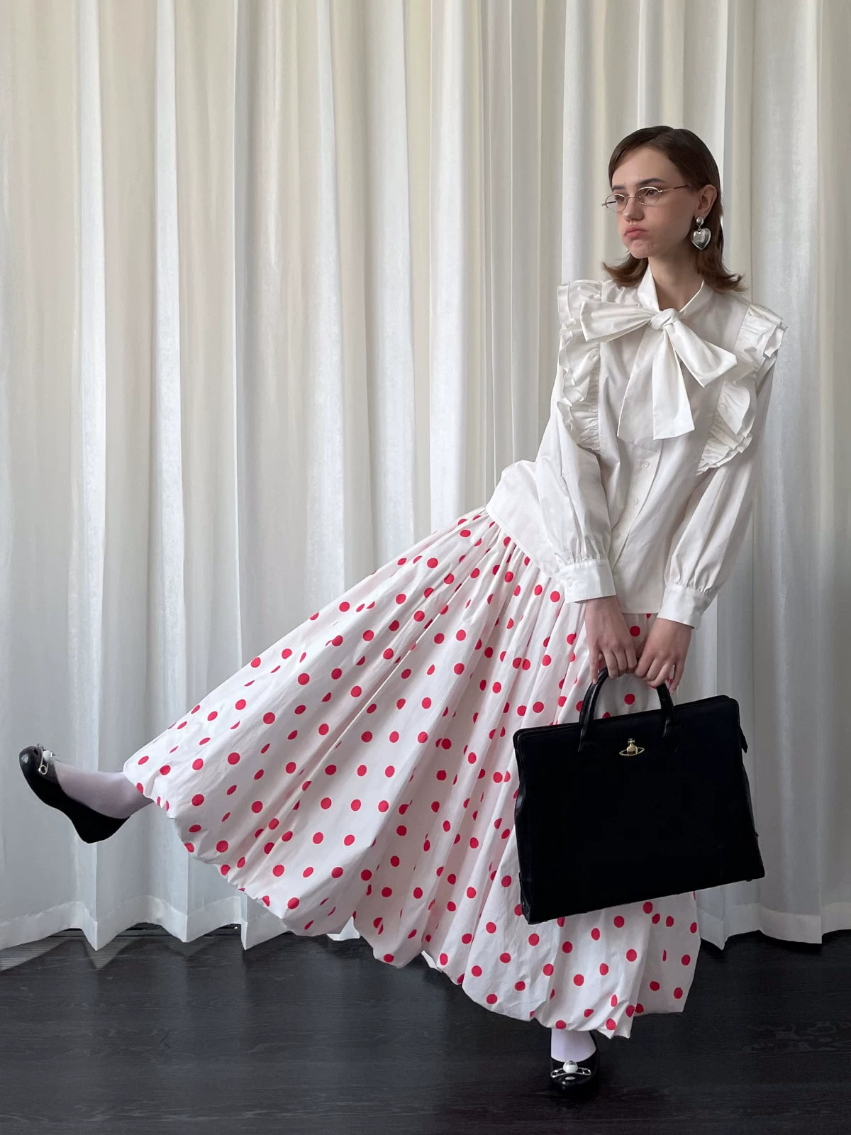 Polka Dot Bubble Skirt