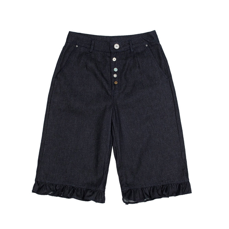 Ruffles button pants