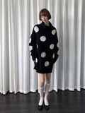 Polka dot long sweater / dress