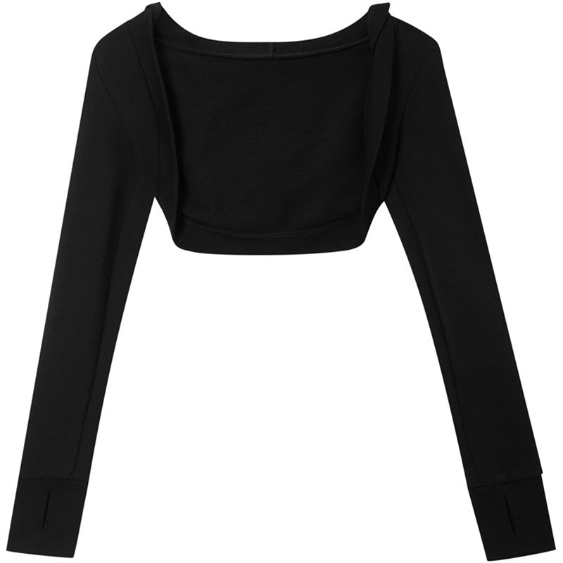 multi-pocket design cardigan / tube top