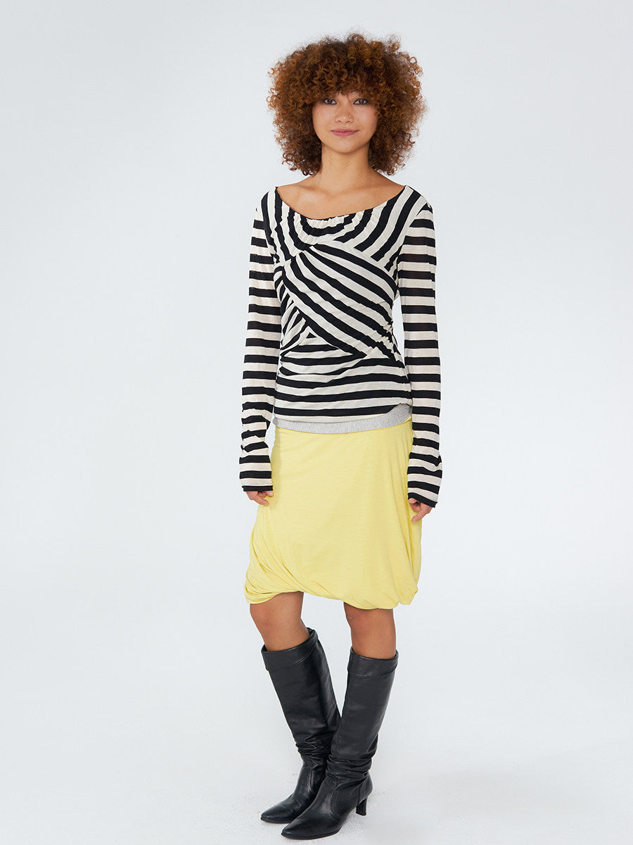 Color-Blocking Midi Skirt