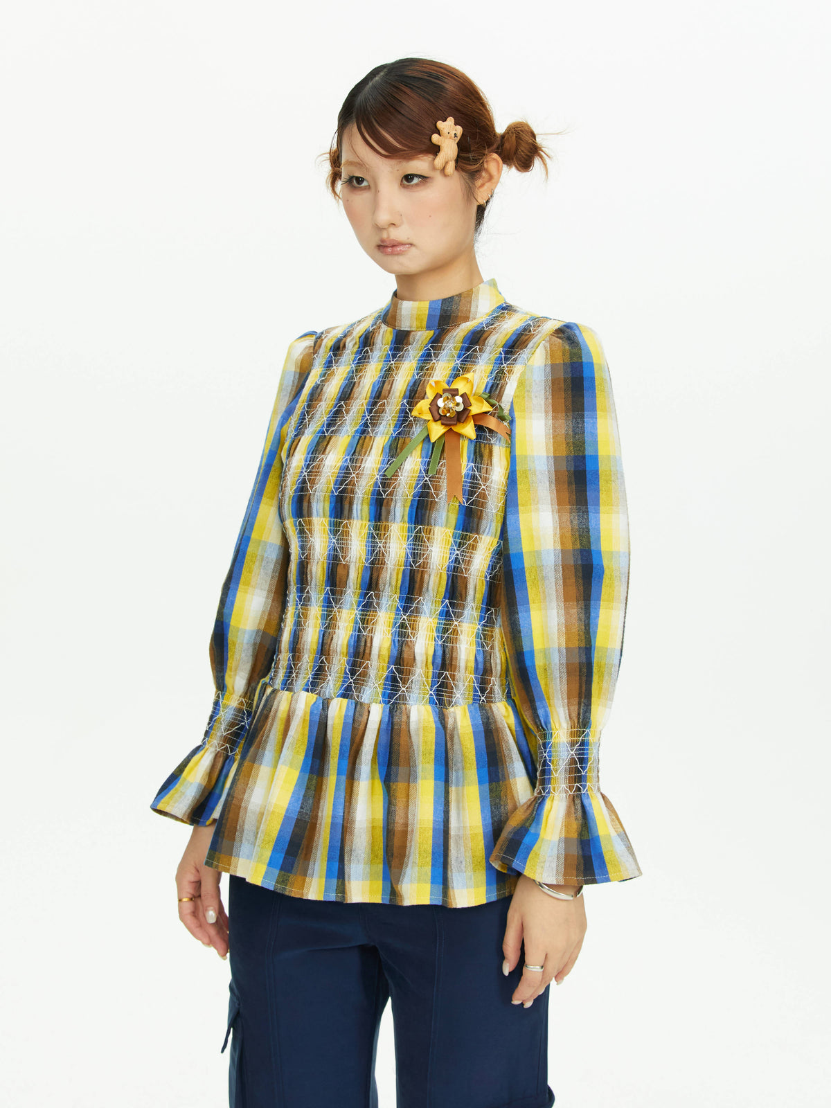 Color-blocked long-sleeve