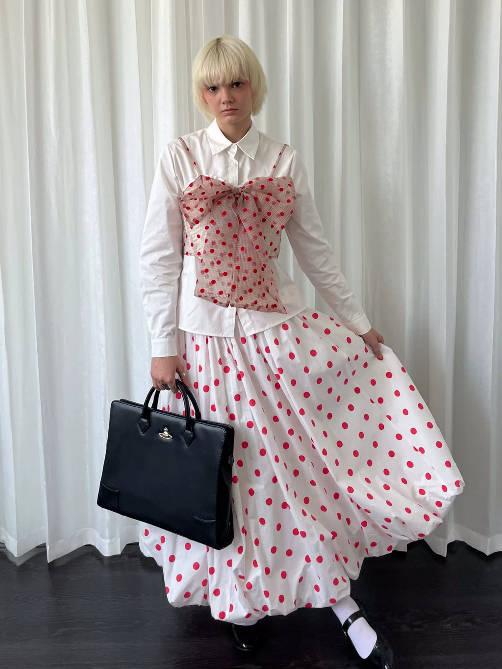 Polka Dot Bubble Skirt