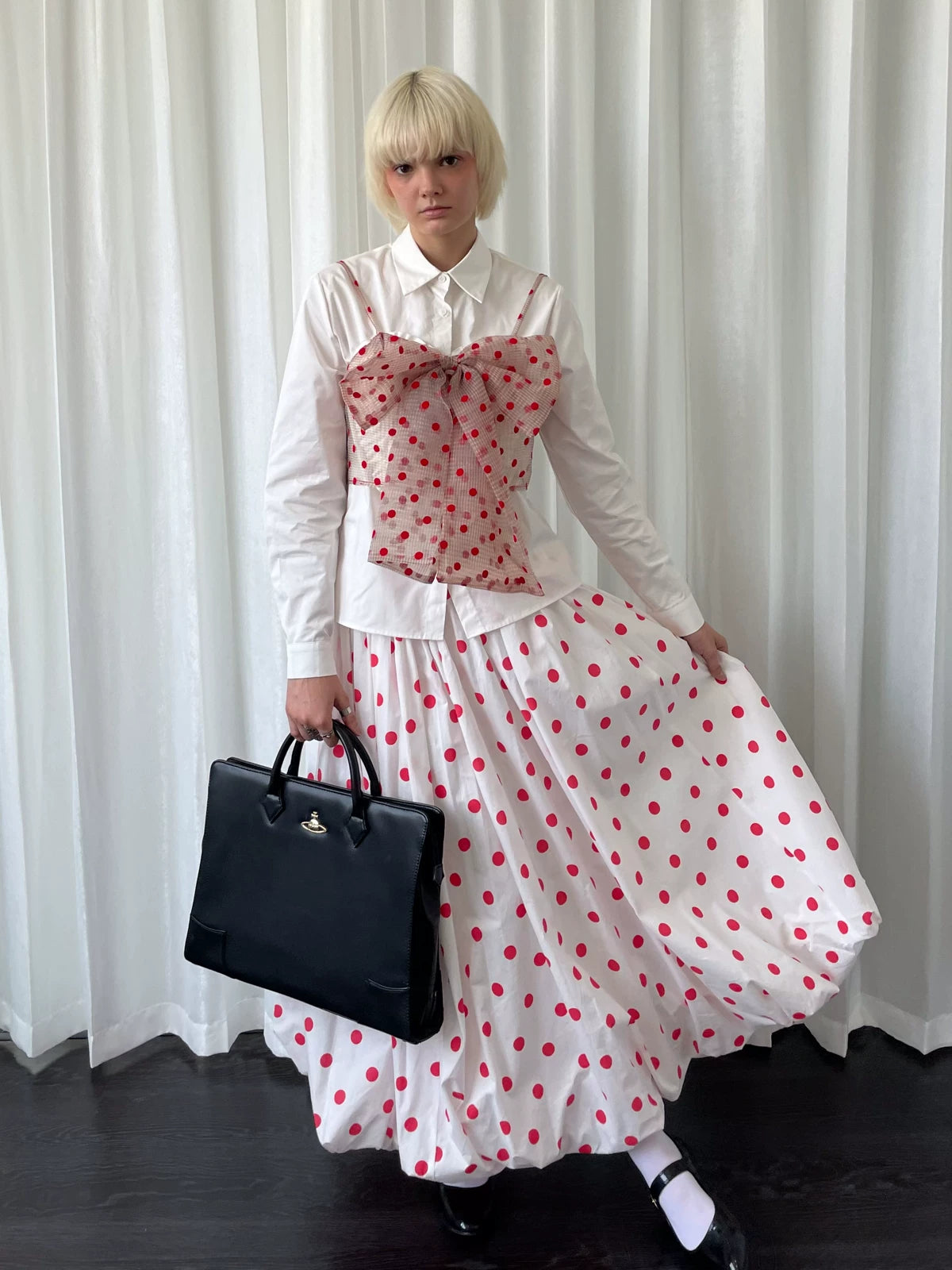 Polka Dot Bubble Skirt