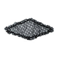 Polka dot ruffled thin silk scarf