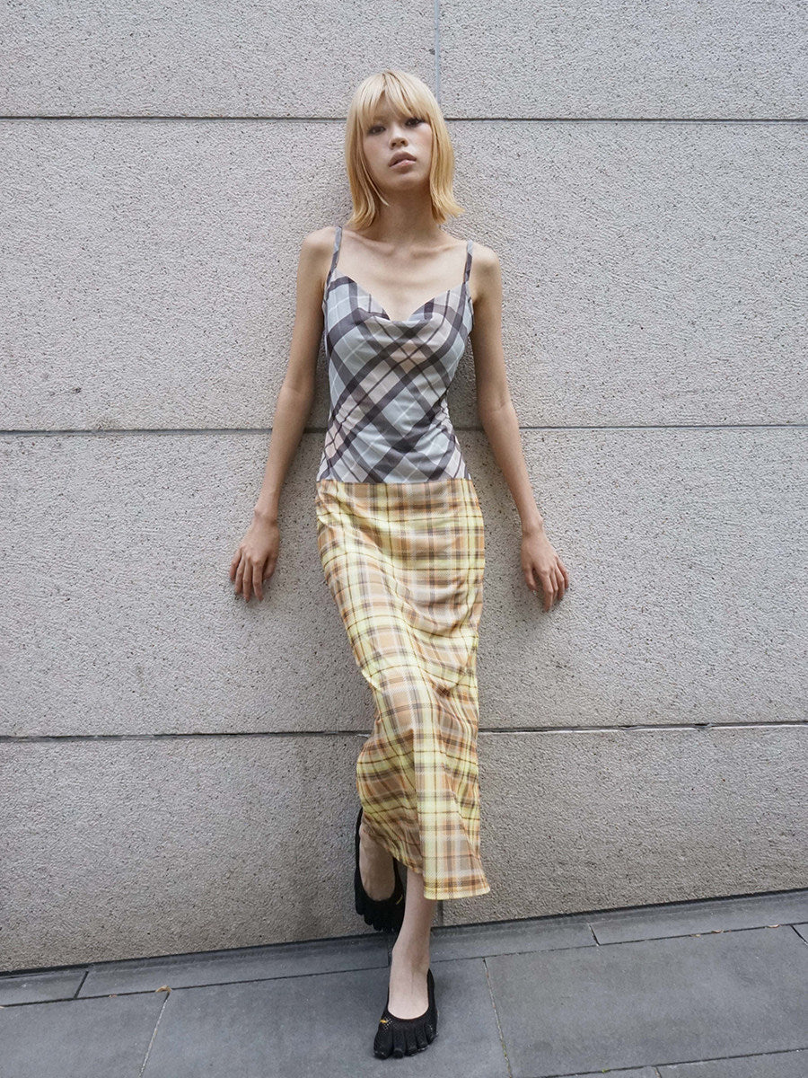 Plaid Strap Dress