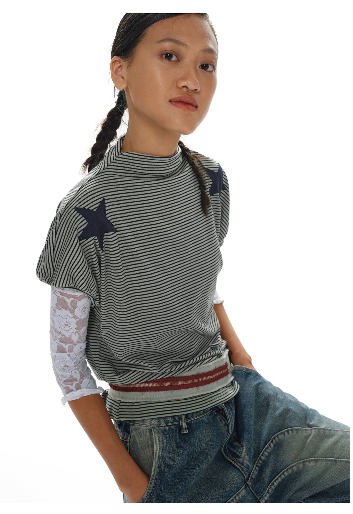 Star stripeed T-shirt