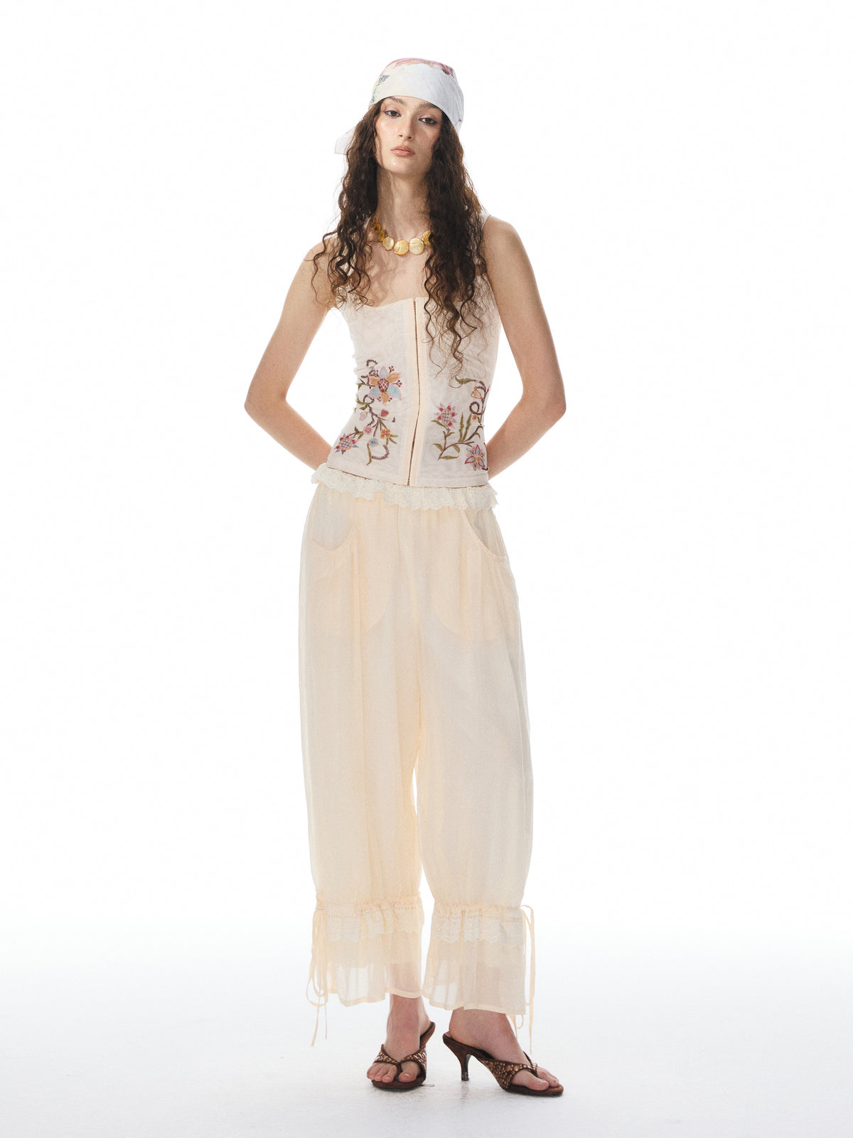 Flower mesh vest