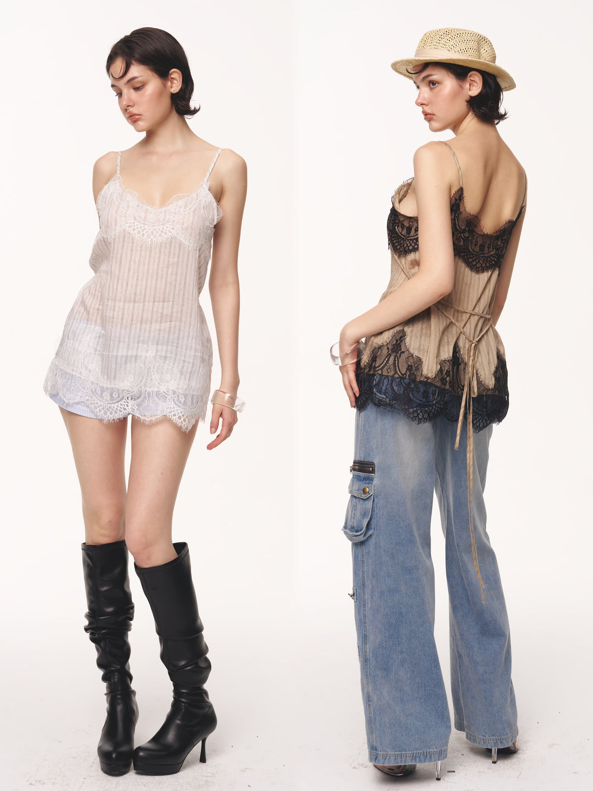 Striped Lace Camisole