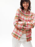 Pink Check Loose Relaxed Long Sleeve Shirt