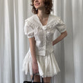 Camellia short-sleeved shirt