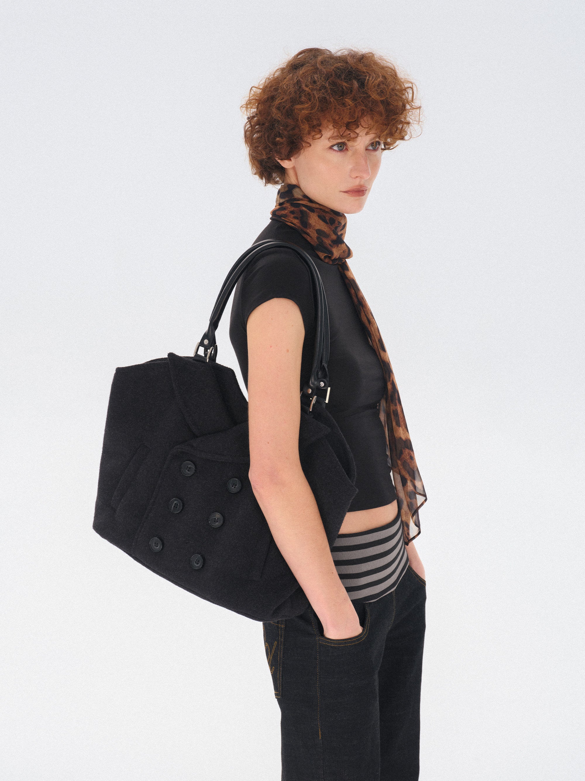 woolen coat jacket design tote bag