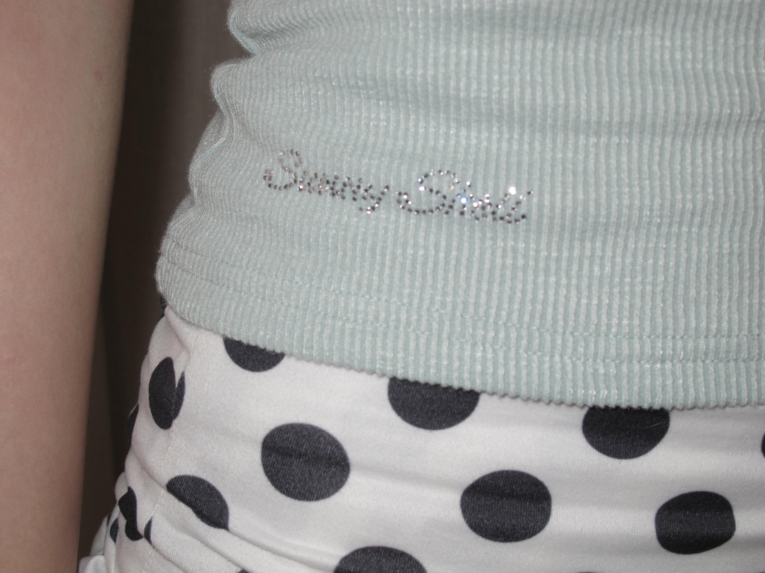 Ocean Blue Love Puff Sleeve Crossover Neck Top (Pre-order)