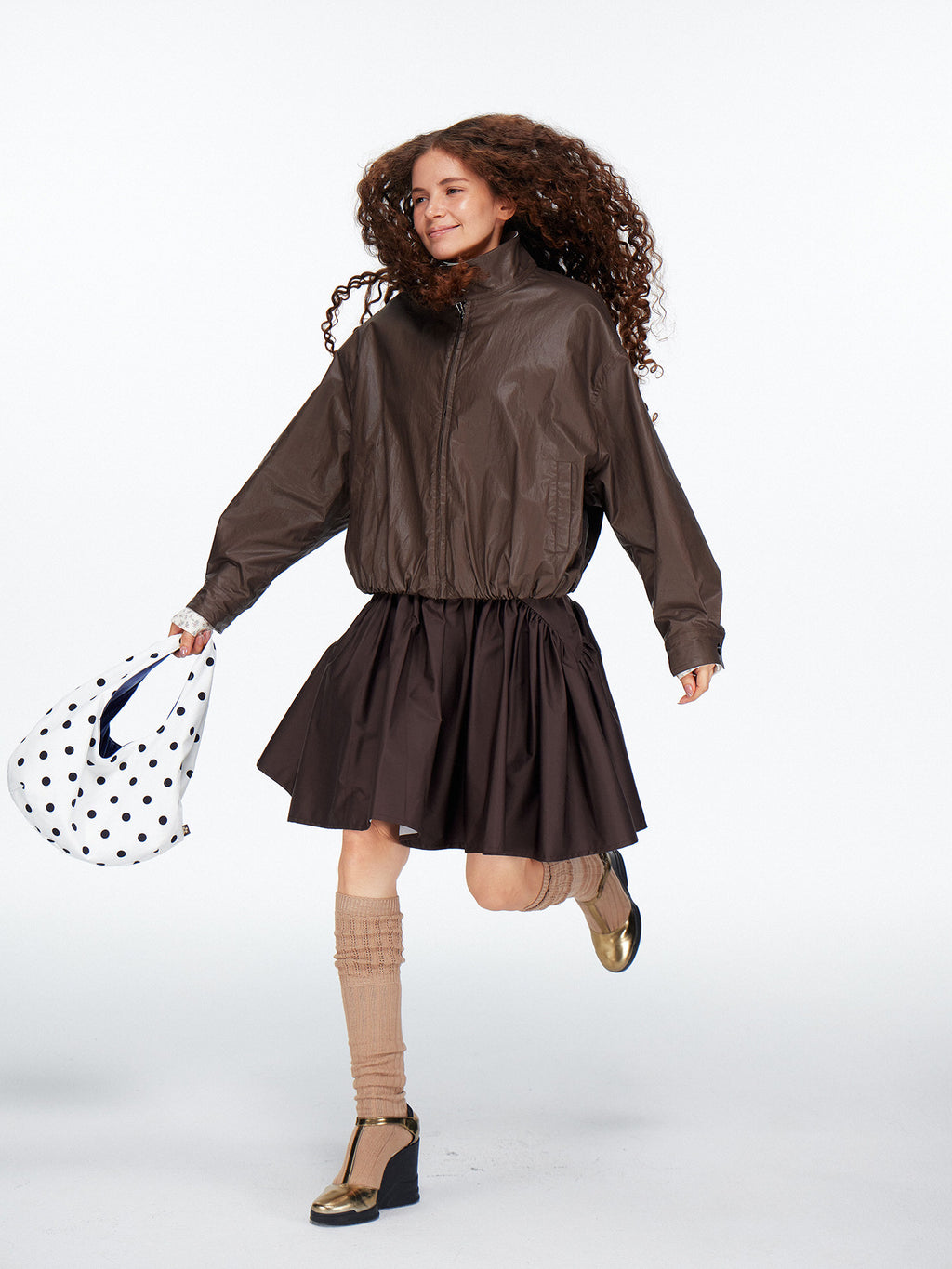 double-sided suede hand bag