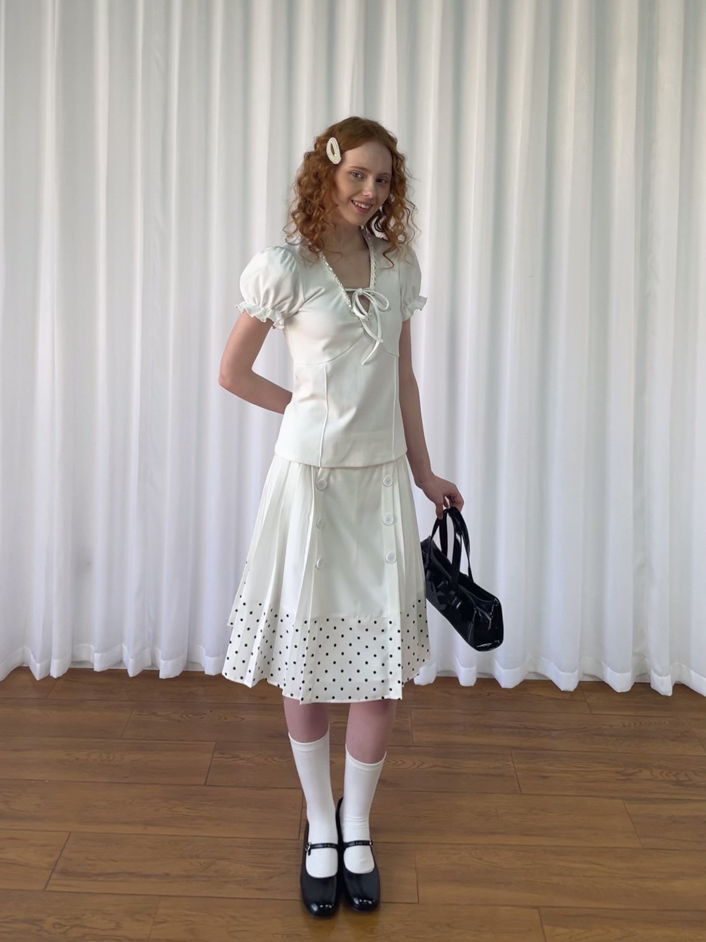 Polka dot medium skirt