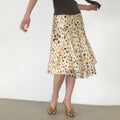 Psychedelic polka dot double-layered skirt