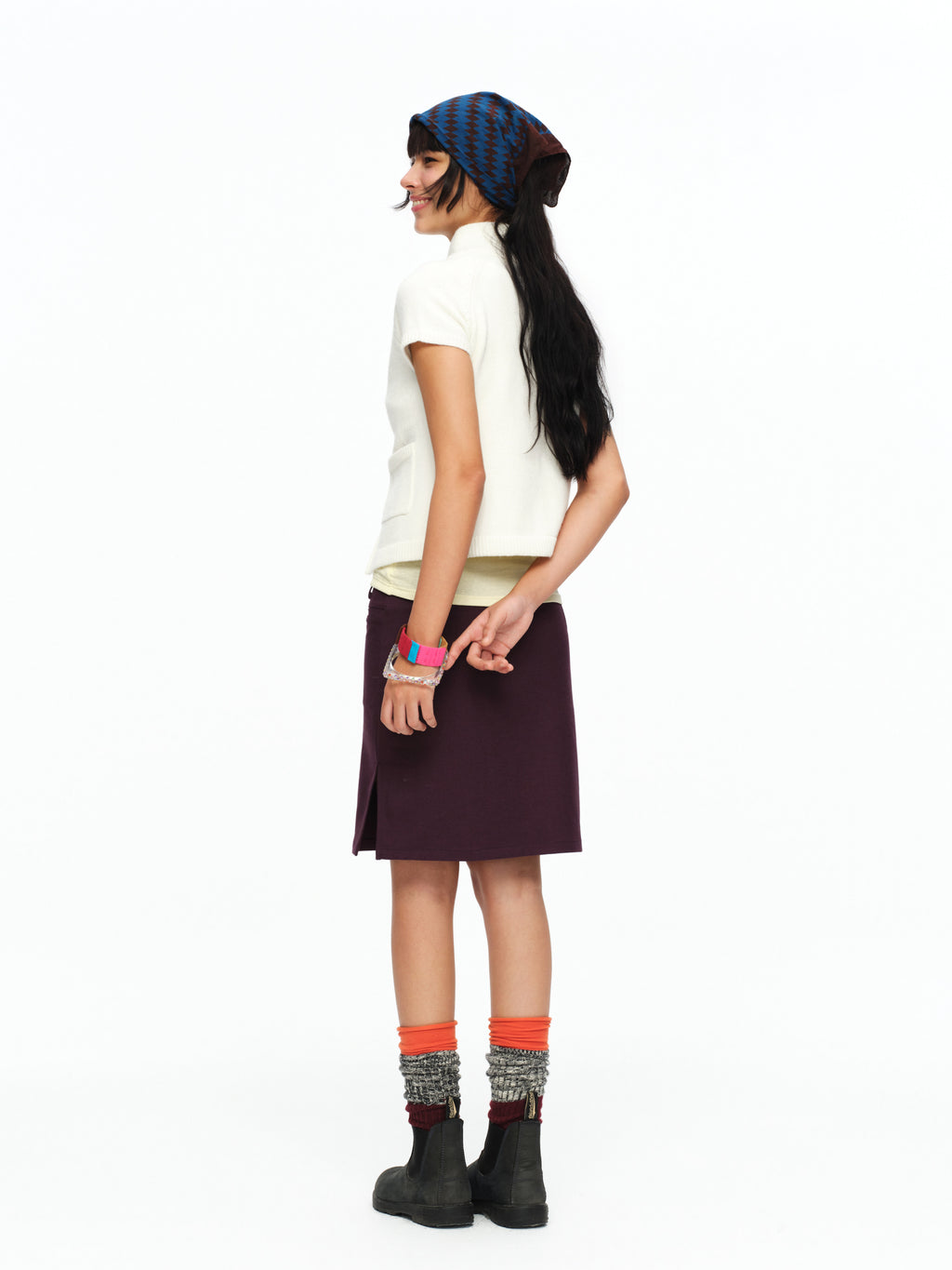 Short sleeve knit vest