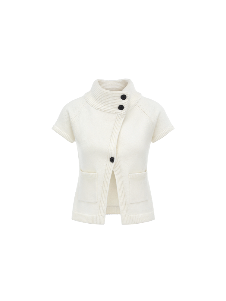 Short sleeve knit vest