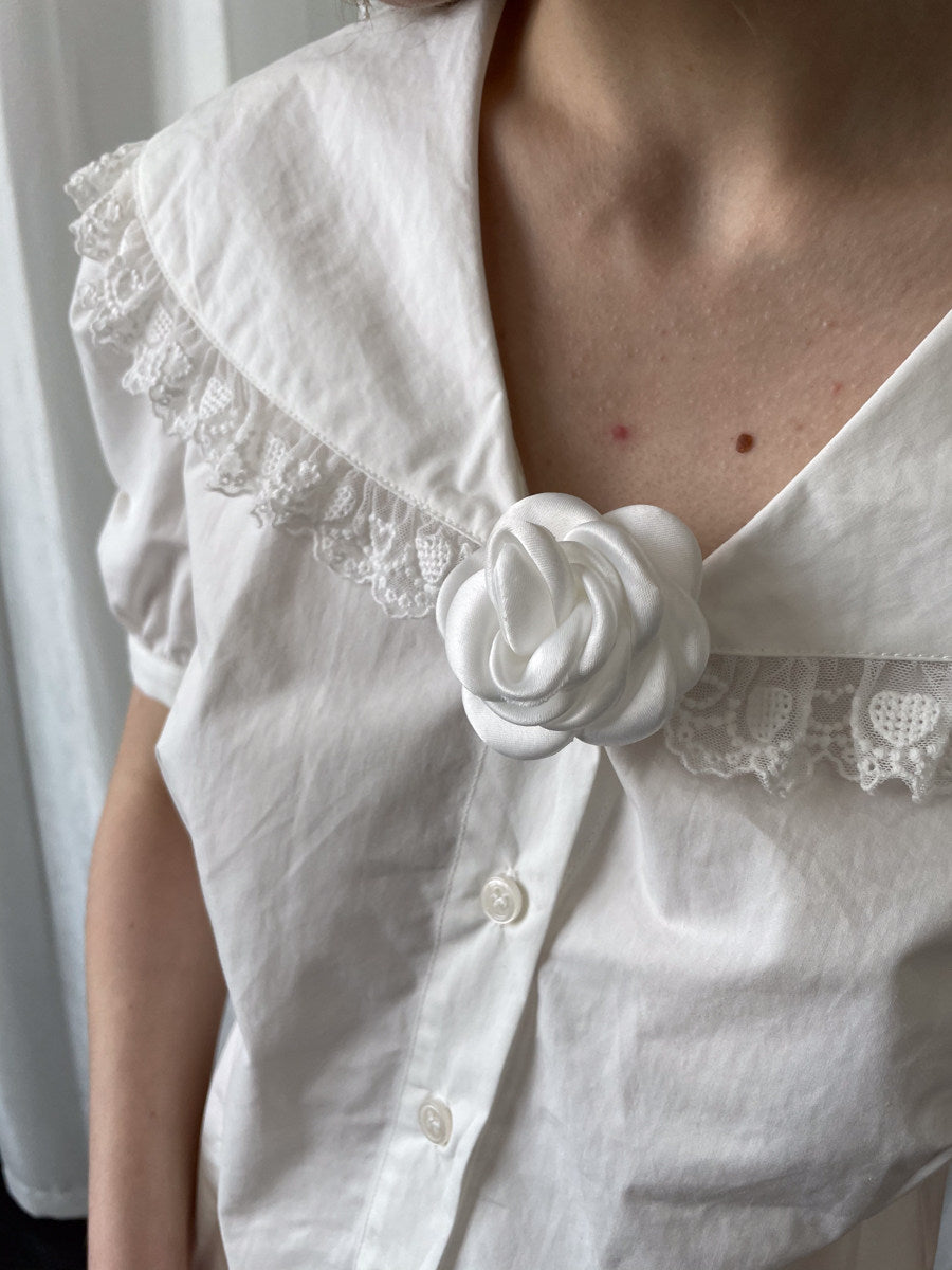 Camellia short-sleeved shirt