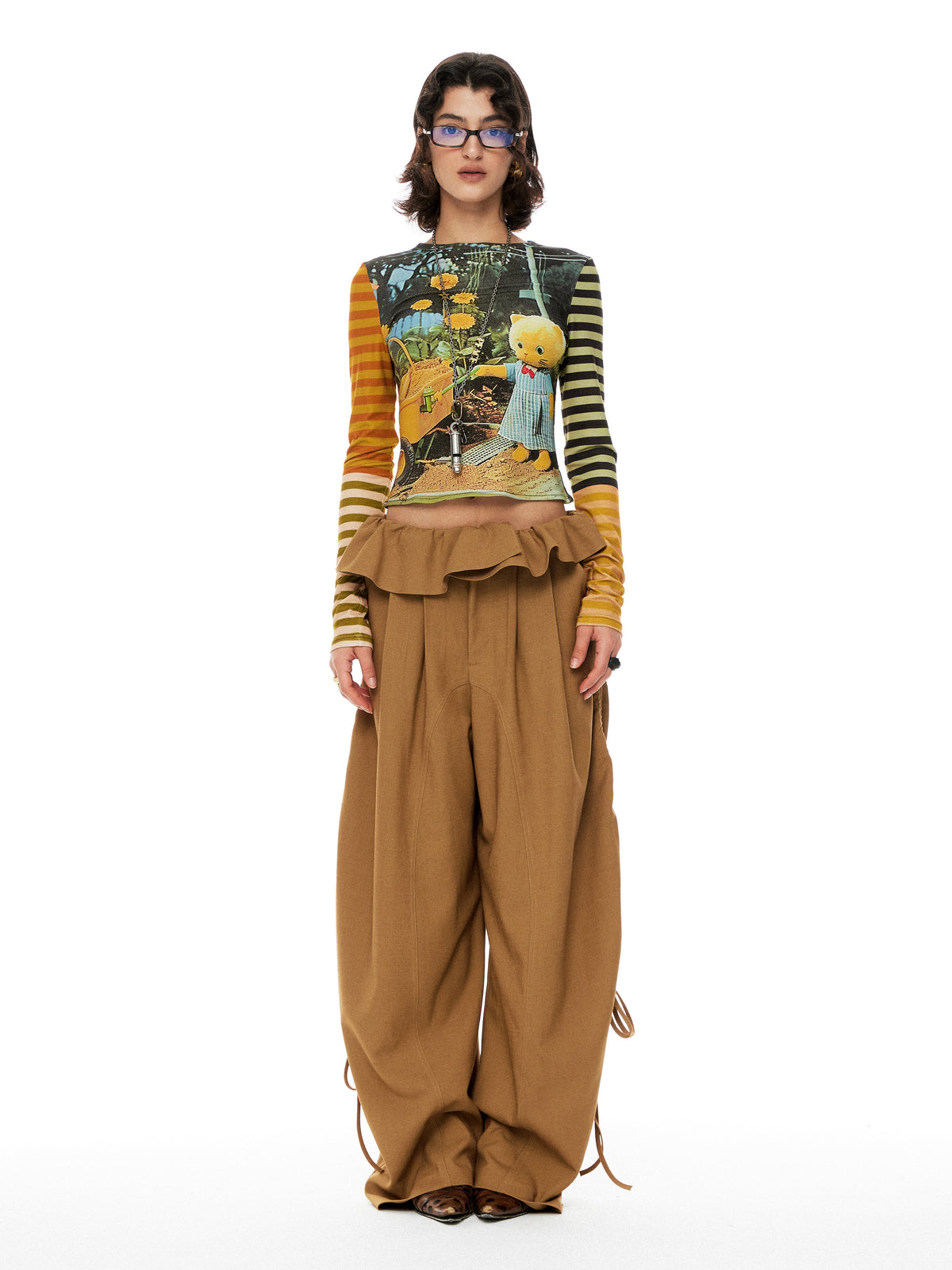 Lace Loose Wide Trousers