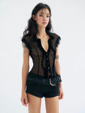 Sheer Open Back Shirt