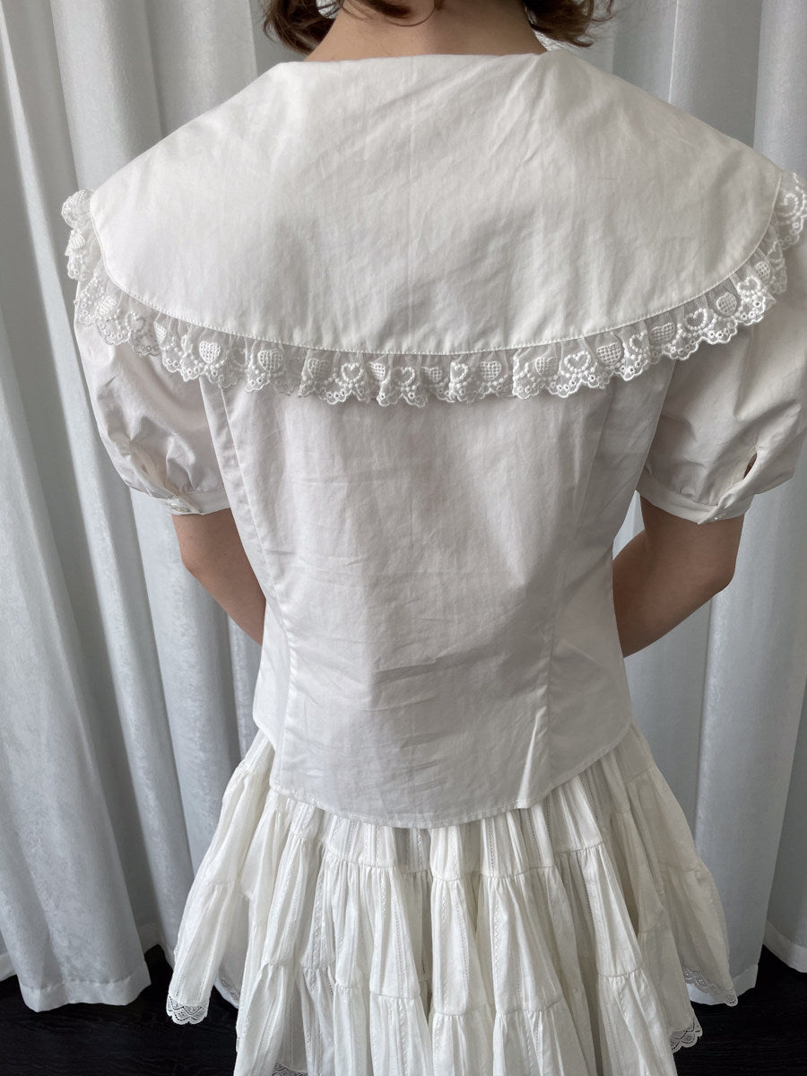 Camellia short-sleeved shirt