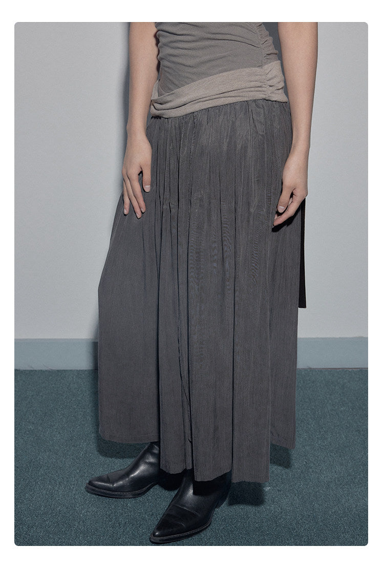 Matte Low-Saturation Patchwork Dress