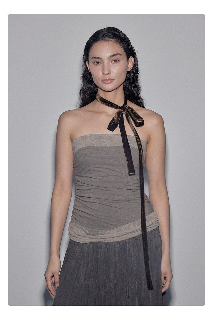 Matte Low-Saturation Patchwork Dress