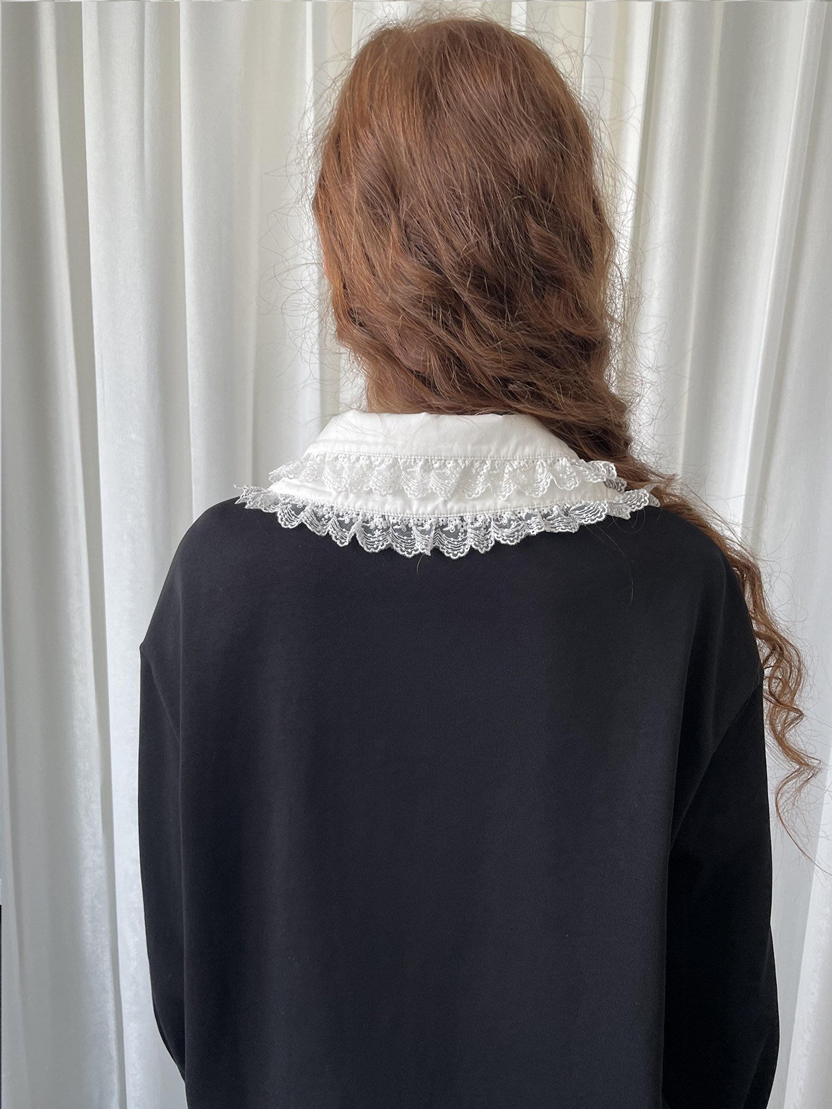 Lace black knitted