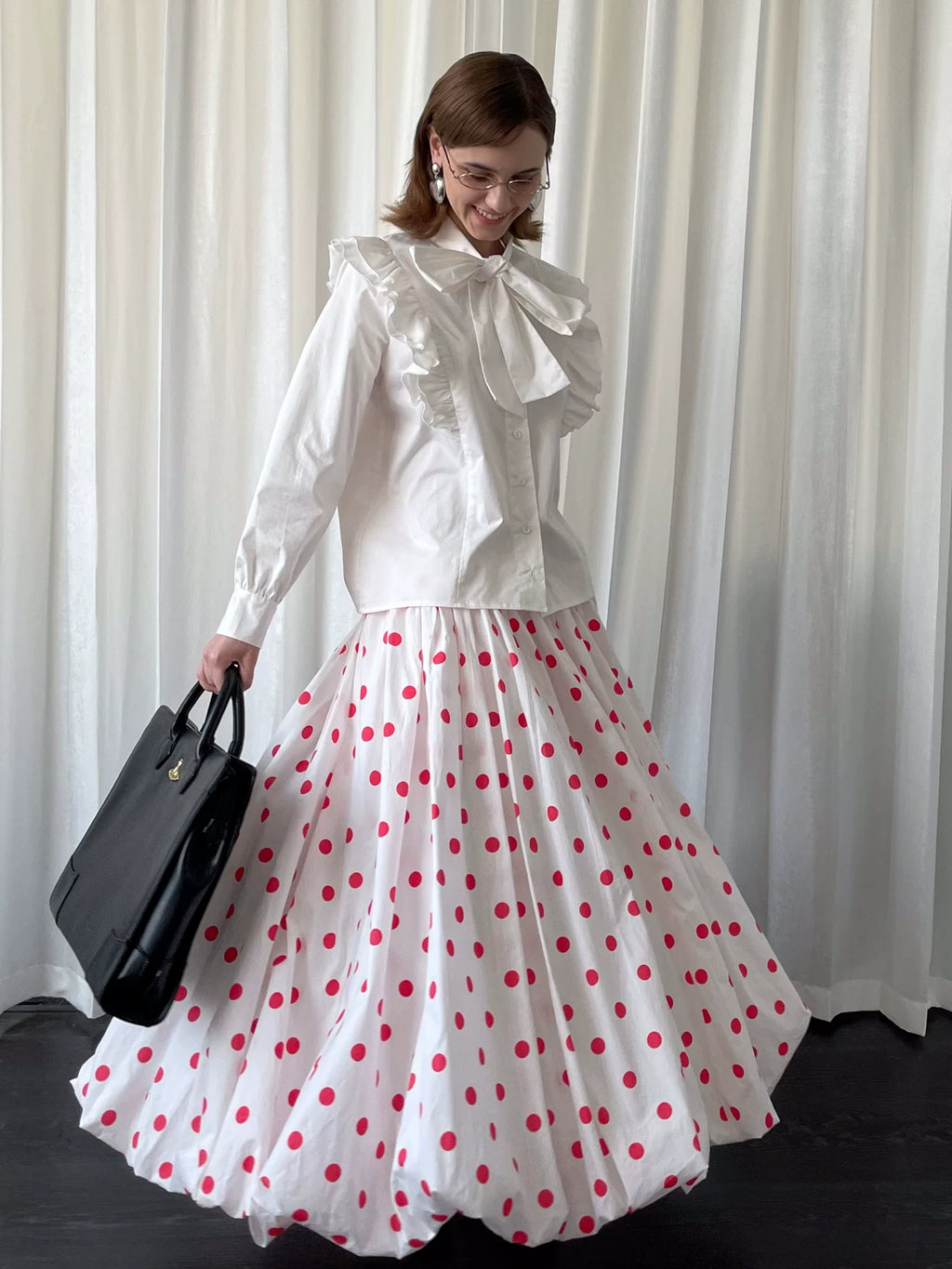 Polka Dot Bubble Skirt